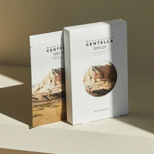 Mitrinoša un nomierinoša lokšņu sejas maska | skin1004 Madagascar CENTELLA watergel sheet ampoule mask - KOORE