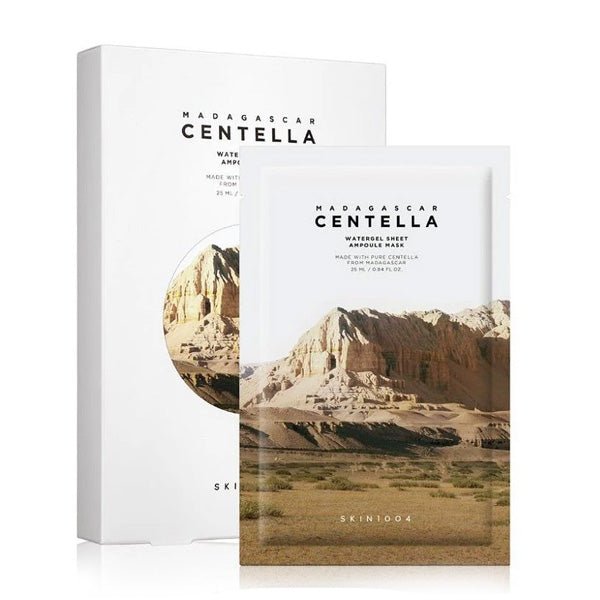 Mitrinoša un nomierinoša lokšņu sejas maska | skin1004 Madagascar CENTELLA watergel sheet ampoule mask - KOORE
