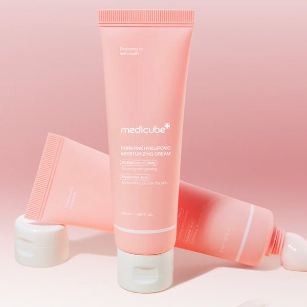 Mitrinošs krēms ar PDRN un hialuronskābi | Medicube Pdrn Pink Hyaluronic Moisturizing Cream - KOORE