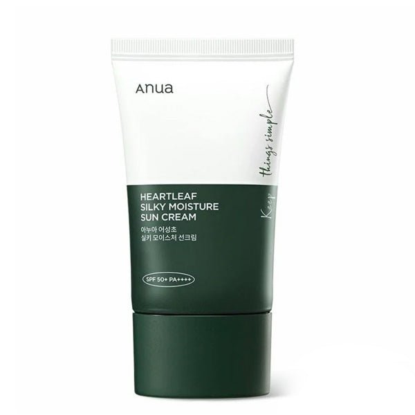 Mitrinošs saules aizsargkrēms ar SPF50+ | Anua Heartleaf Silky Moisture Sun Cream - KOORE