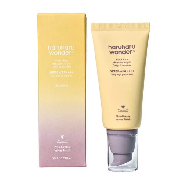 Mitrinošs saules aizsargkrēms ar SPF50+ | Haruharu Wonder Black Rice Moisture Airyfit Sunscreen - KOORE