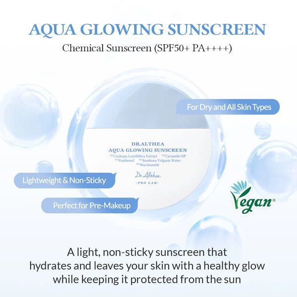Mitrinošs saules aizsargkrēms | Dr. Althea Aqua Glowing Sunscreen SPF50+ - KOORE