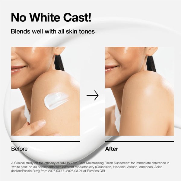Mitrinošs saules aizsargkrēms SPF50+ | Anua Zero-Cast Moisturizing Finish Sunscreen - KOORE