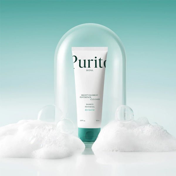 Mitrinošs sejas mazgāšanas gēls ar pantenolu | Purito Seoul Mighty Bamboo Panthenol Cleanser - KOORE