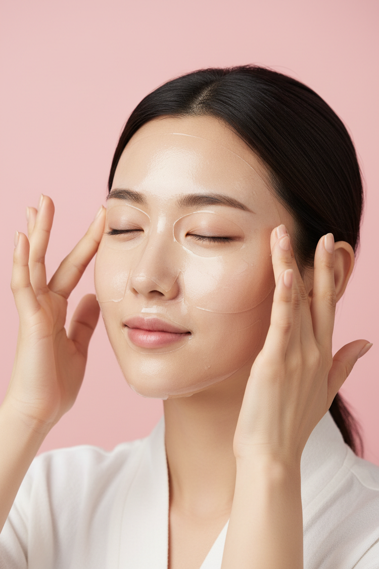 Mobile - Hydrogel mask pink background