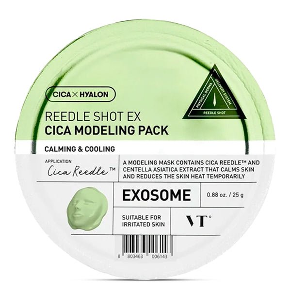 VT Cosmetics Reedle Shot EX Cica Modeling Pack 25g iepakojuma trauciņš