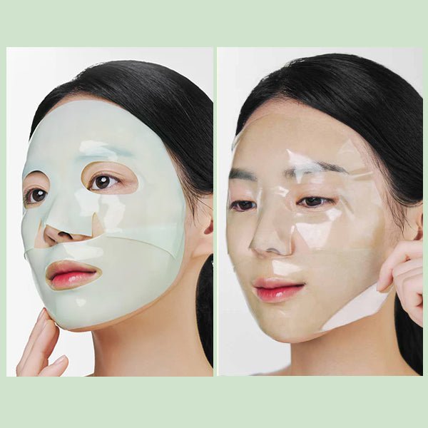 Nomierinoša hidrogēla sejas maska | Nacific Green Tea Cica Collagen Gel Mask - KOORE