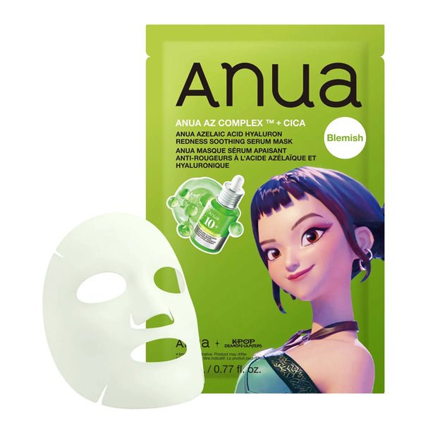 Nomierinoša un apsārtumu mazinoša sejas maska | Anua Azelaic Acid Hyaluron Redness Soothing Serum Mask - KOORE