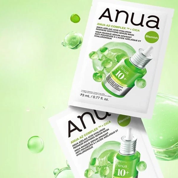 Nomierinoša un apsārtumu mazinoša sejas maska | Anua Azelaic Acid Hyaluron Redness Soothing Serum Mask - KOORE