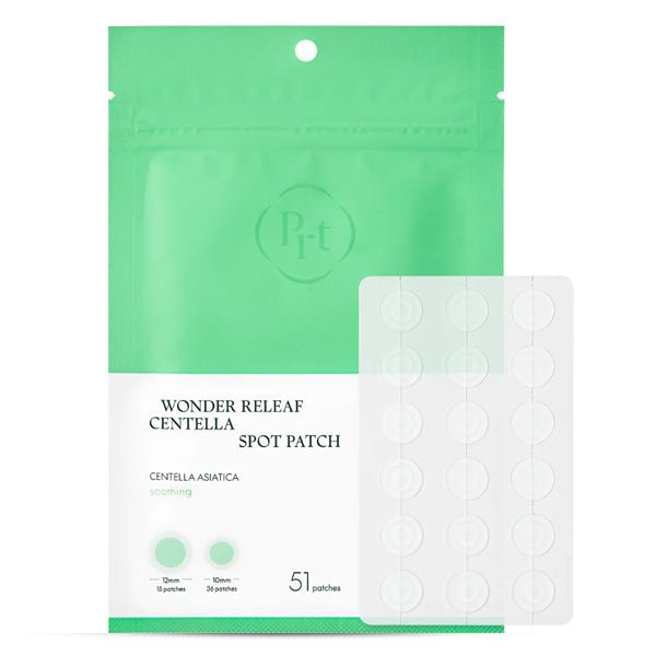 Nomierinoši hidrokoloīdie plāksteri pūtītēm (51 gab.) | Purito Seoul Wonder Releaf Centella Spot Patch - KOORE