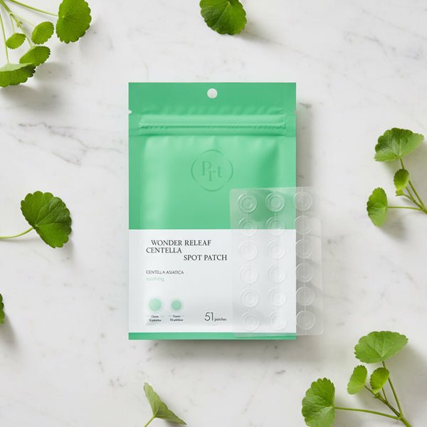Nomierinoši hidrokoloīdie plāksteri pūtītēm (51 gab.) | Purito Seoul Wonder Releaf Centella Spot Patch - KOORE