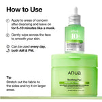 Nomierinoši vates diski ar azelīnskābi | Anua Azelaic Acid 10 Hyaluron Redness Soothing Pad - KOORE