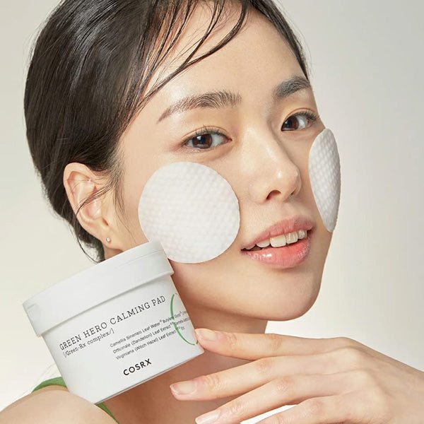 Nomierinoši vates diski | COSRX One Step Green Hero Calming Pad - KOORE