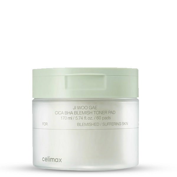Nomierinoši vates diski problemātiskai ādai | CeliMax Jiwoogae Cica BHA Blemish Toner Pad - KOORE