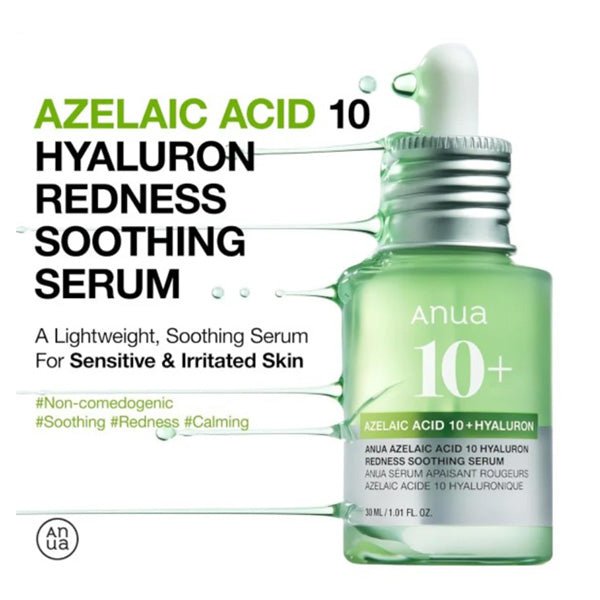 Nomierinošs serums ādai ar rozāciju | Anua Azelaic Acid 10+ Hyaluron Redness Soothing Serum - KOORE