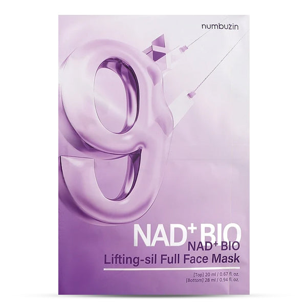 numbuzin No.9 NAD Bio Lifting Full Cover Facial Mask iepakojums