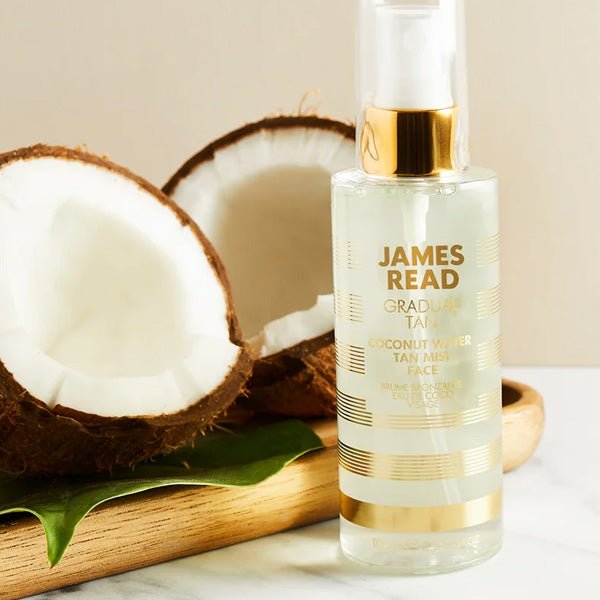 Paštonējošs sprejs sejai ar kokosriekstu ūdeni | James Read gradual tan coconut water tan mist - KOORE