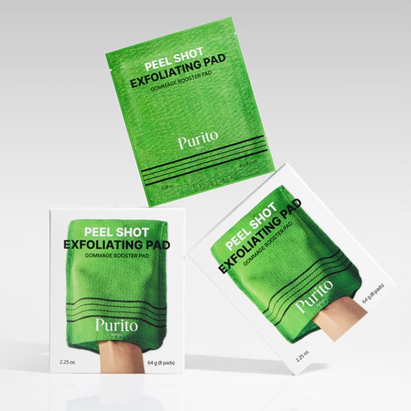 Pīlinga spilventiņi ar skābēm un enzīmiem | Purito Peel Shot Exfoliating Pad - KOORE
