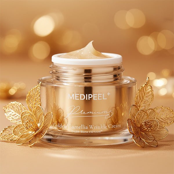 Premium atjaunojošs sejas krēms ar kamēlijas ekstraktu | Medi - Peel Premium Golden Camellia Wrinkle Cream - KOORE