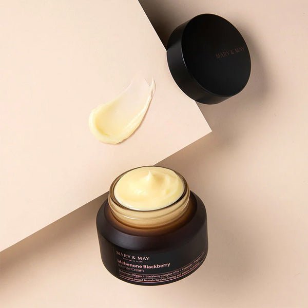 Pretnovecošanās krēms ar Idebenonu un upeņu ekstraktu | Mary&May Idebenone Blackberry Intense Cream - KOORE