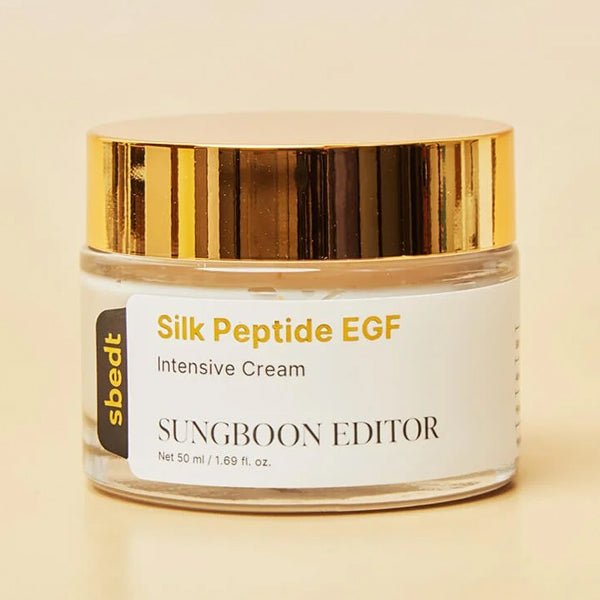 Sungboon Editor zīda peptīdu un EGF krēma bagātīgā tekstūra