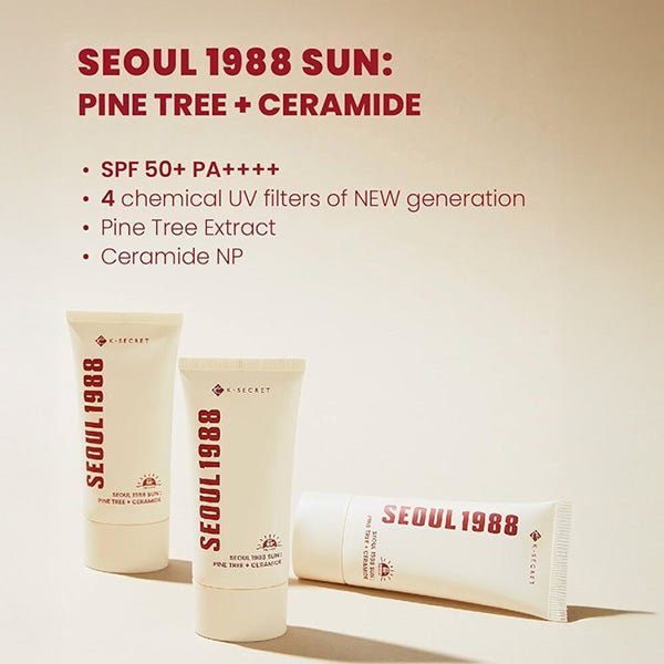 Saules aizsarkgrēms ar keramidiem | K - Secret SEOUL 1988 Sun: Pine Tree+Ceramide SPF50+ - KOORE