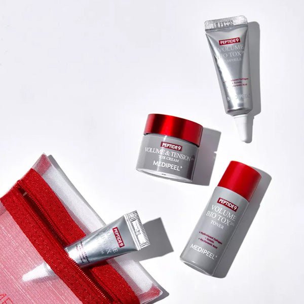 Sejas kopšanas mini komplekts | MediPeel Peptide 9 Volume Bio Tox Trial Kit - KOORE