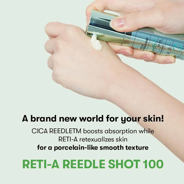 Aktīvās sastāvdaļas VT Cosmetics Reti-A Reedle Shot 100 serumā – retinols, bakučiols, centella | koore.lv