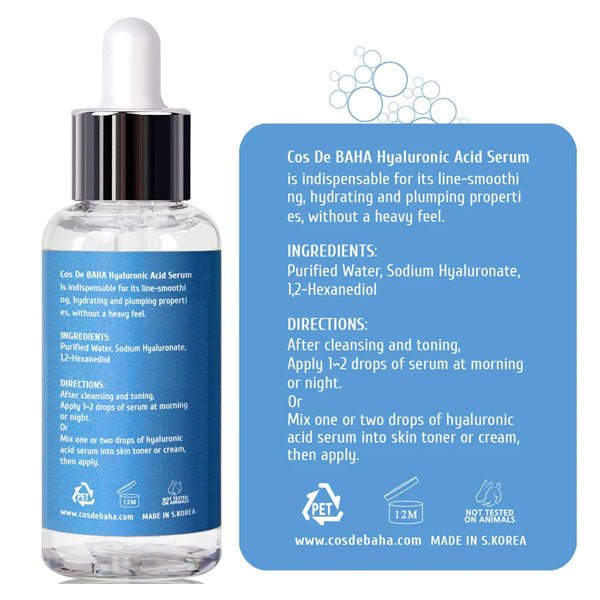 Serums ar hialuronskābi | Cos De BAHA Hyaluronic Acid Serum - KOORE