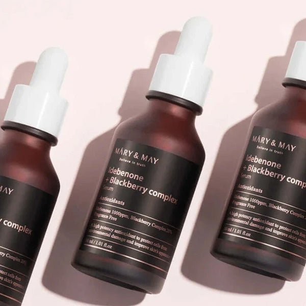 Serums ar Idebenonu un upeņu ekstraktu | Mary&May Idebenone and Blackberry Complex Serum Anti - age - KOORE
