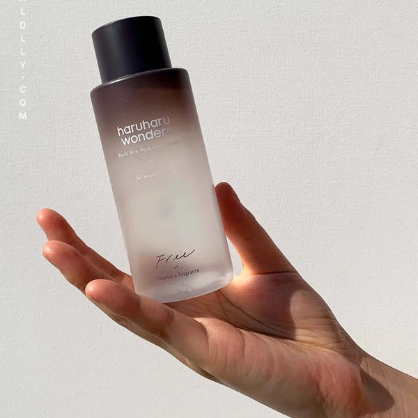 Toneris ar melno rīsu ekstraktu un hialuronskābi | Haruharu Wonder Black Rice Hyaluronic Toner Fragrance Free - KOORE
