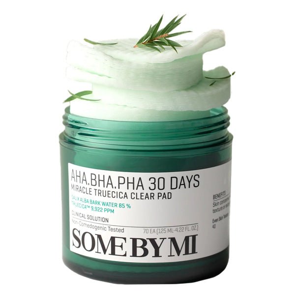 Vates diski ar skābēm problemātiskai ādai | Some By Mi AHA BHA PHA 30 Days Miracle Truecica Clear Pad - KOORE